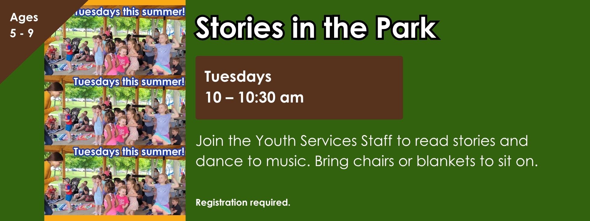 Stories in the Park Tuesdays